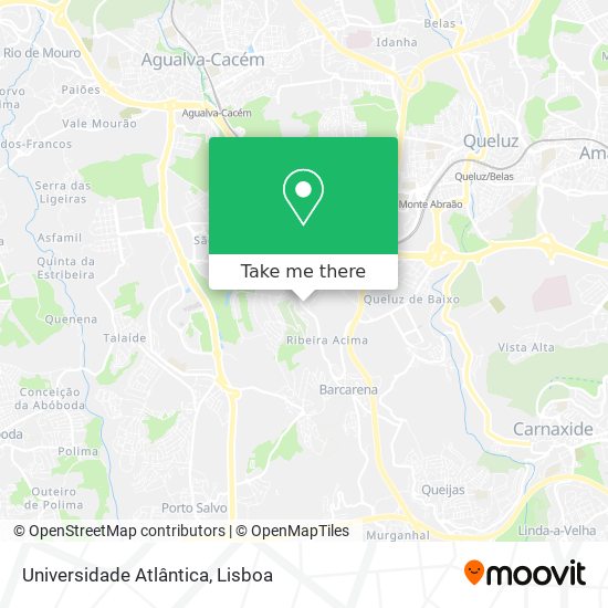 Universidade Atlântica mapa