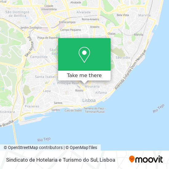 Sindicato de Hotelaria e Turismo do Sul mapa