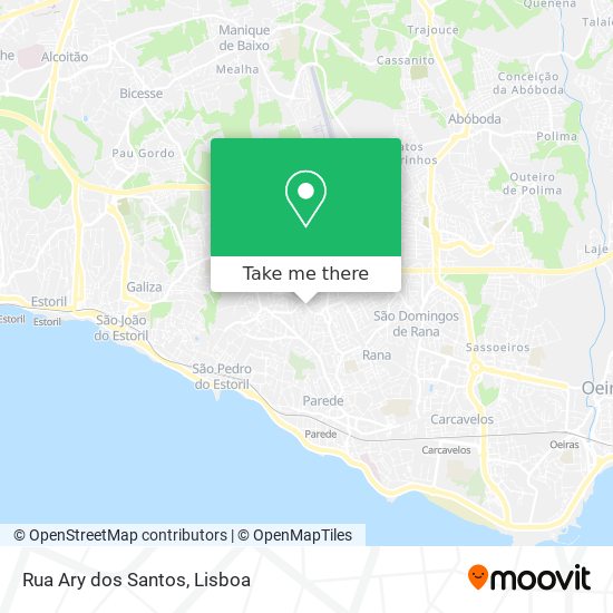 Rua Ary dos Santos mapa