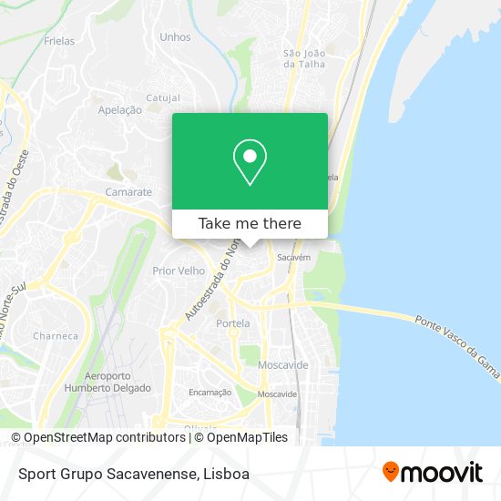 Sport Grupo Sacavenense mapa