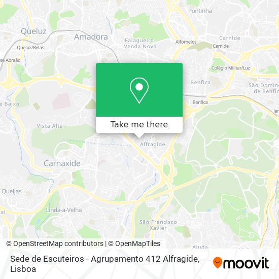 Sede de Escuteiros - Agrupamento 412 Alfragide mapa