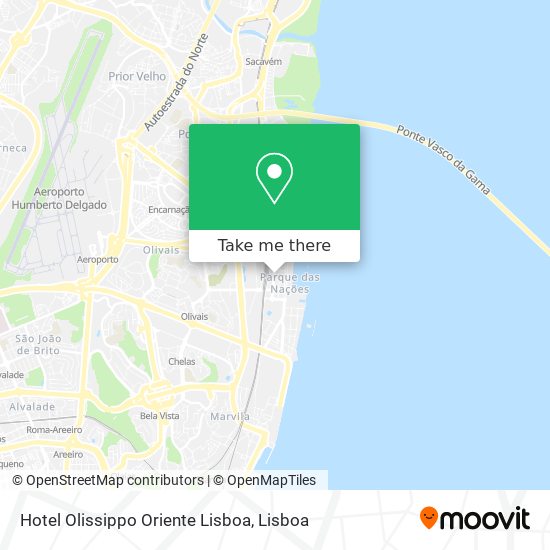 Hotel Olissippo Oriente Lisboa map