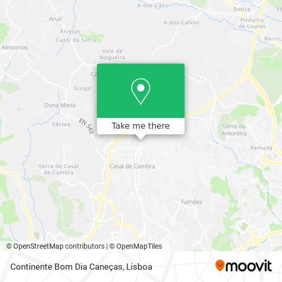 Continente Bom Dia Caneças map