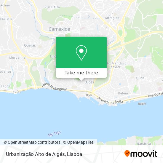 Urbanização Alto de Algés map