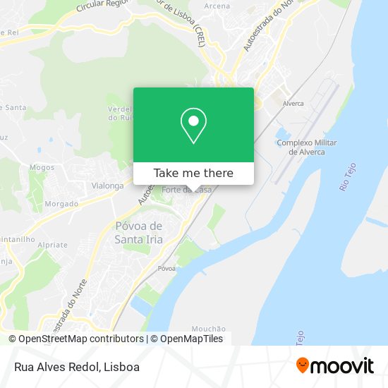Rua Alves Redol mapa