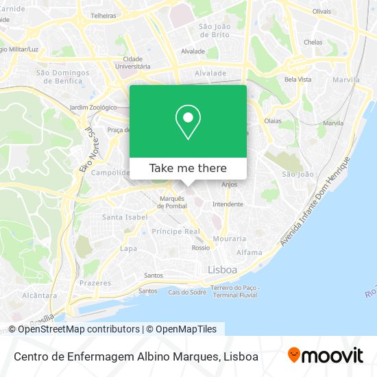Centro de Enfermagem Albino Marques mapa