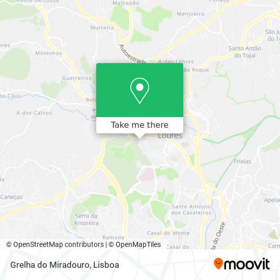 Grelha do Miradouro mapa