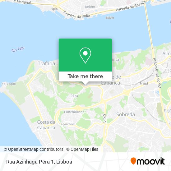 Rua Azinhaga Pêra 1 mapa