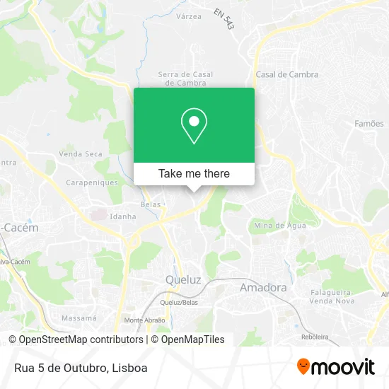 Rua 5 de Outubro mapa