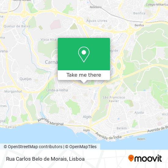 Rua Carlos Belo de Morais mapa