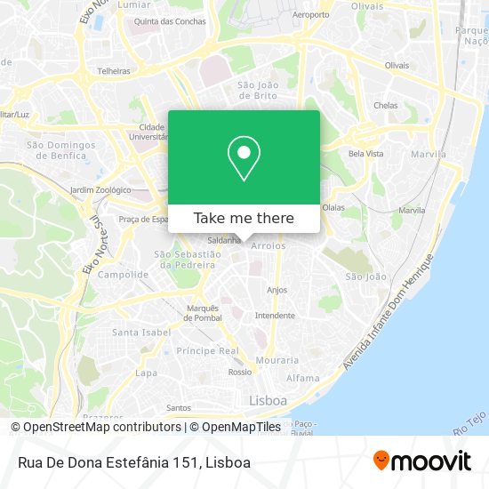 Rua De Dona Estefânia 151 mapa