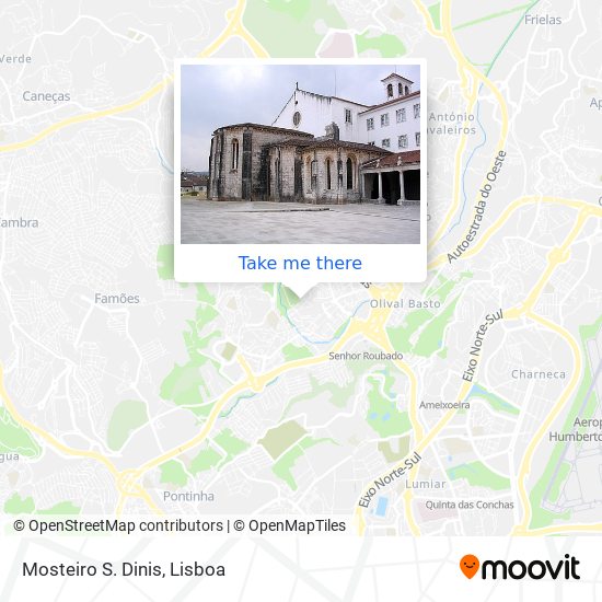 Mosteiro S. Dinis map