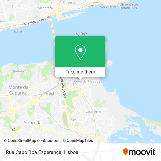 Rua Cabo Boa Esperança map