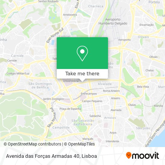 Avenida das Forças Armadas 40 map