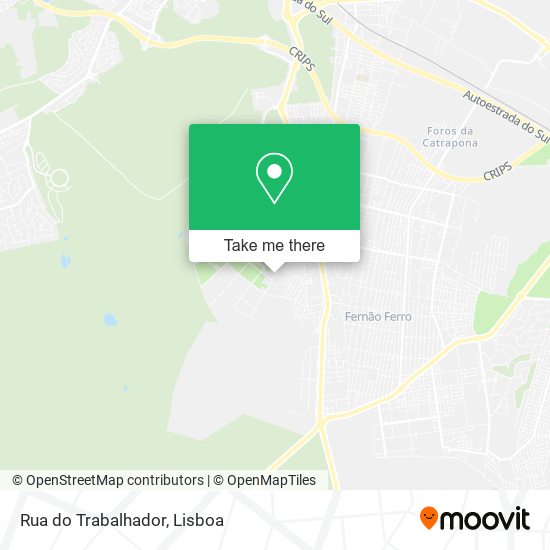 Rua do Trabalhador mapa