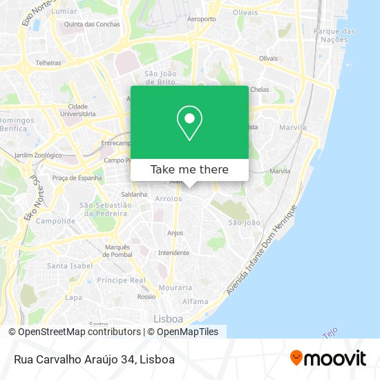 Rua Carvalho Araújo 34 mapa