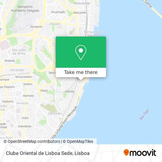 Clube Oriental de Lisboa Sede map