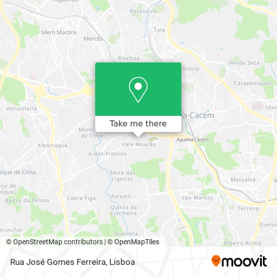 Rua José Gomes Ferreira mapa