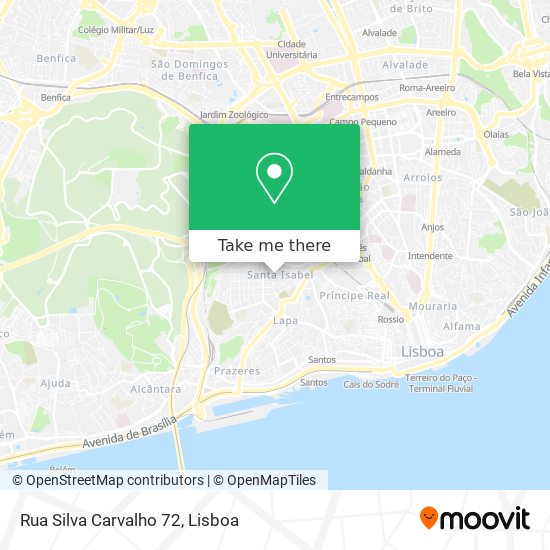 Rua Silva Carvalho 72 mapa