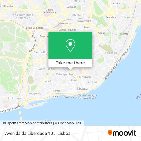 Avenida da Liberdade 105 mapa