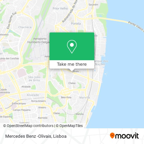 Mercedes Benz -Olivais map