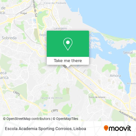 Escola Academia Sporting Corroios map