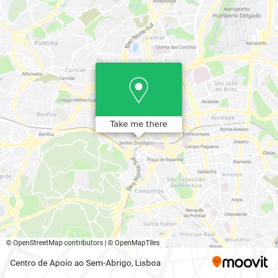 Centro de Apoio ao Sem-Abrigo map