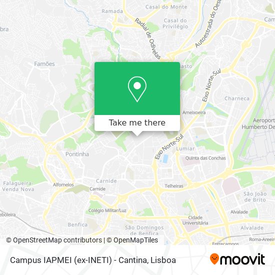 Campus IAPMEI (ex-INETI) - Cantina map