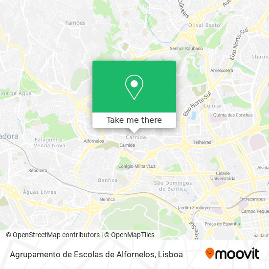 Agrupamento de Escolas de Alfornelos mapa