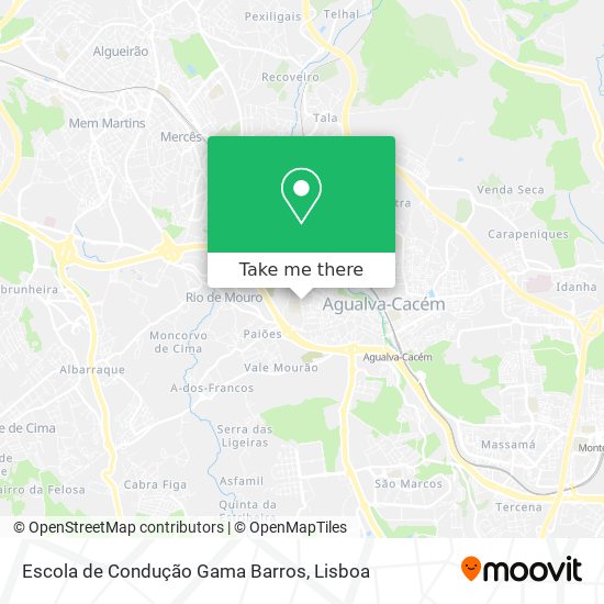 Escola de Condução Gama Barros map