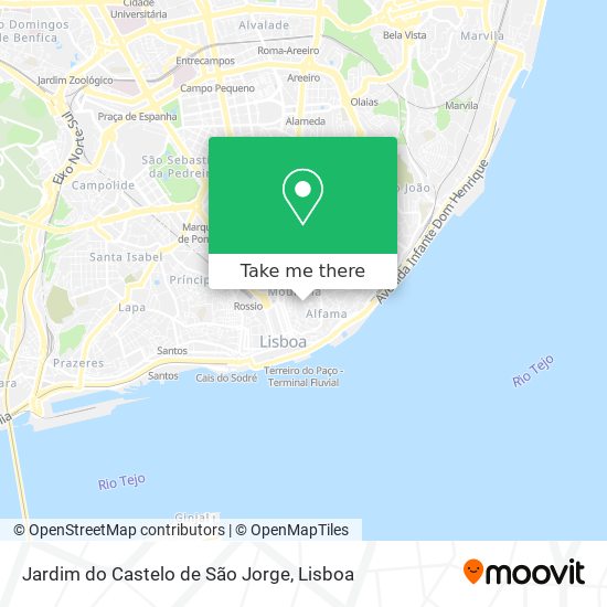 Jardim do Castelo de São Jorge mapa