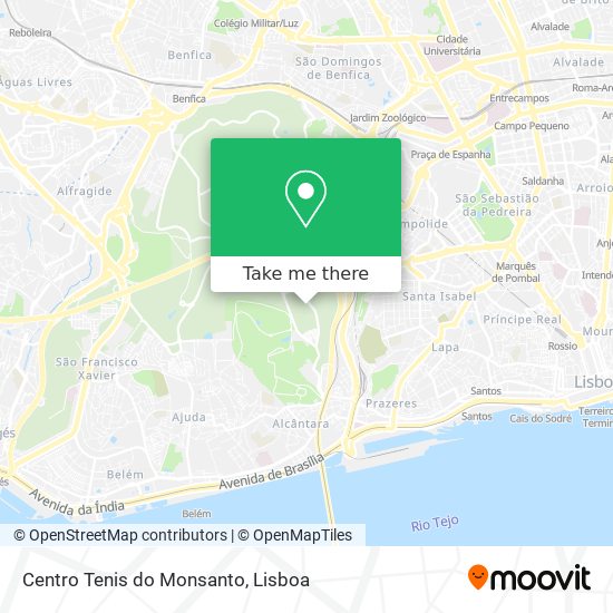 Centro Tenis do Monsanto map