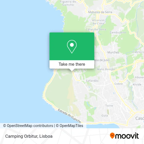 Camping Orbitur map