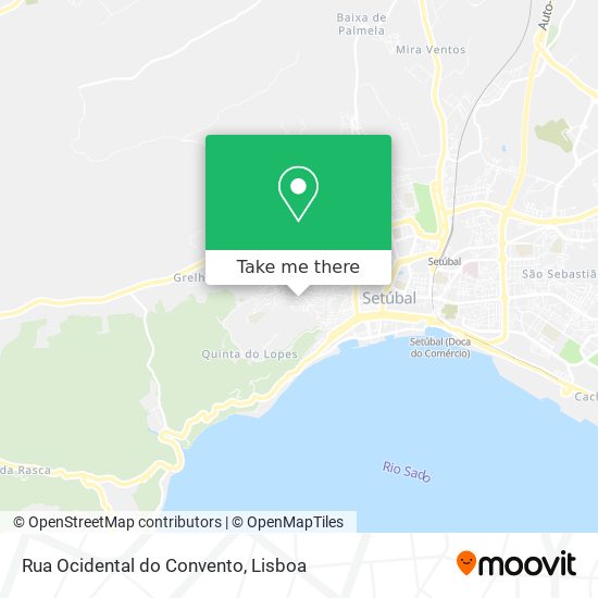 Rua Ocidental do Convento mapa