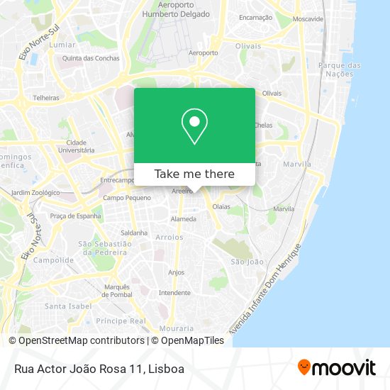 Rua Actor João Rosa 11 mapa