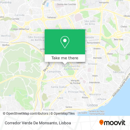 Corredor Verde De Monsanto map