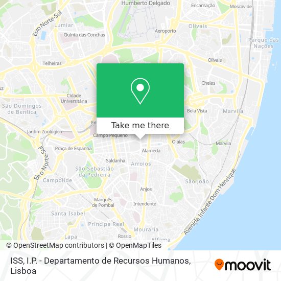 ISS, I.P. - Departamento de Recursos Humanos map