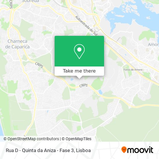 Rua D - Quinta da Aniza - Fase 3 mapa