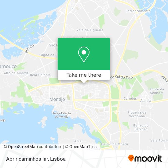 Abrir caminhos lar mapa