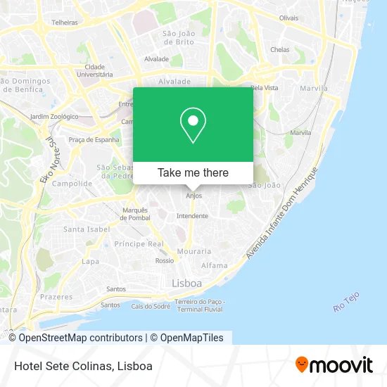 Hotel Sete Colinas map