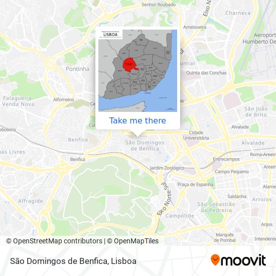 São Domingos de Benfica mapa