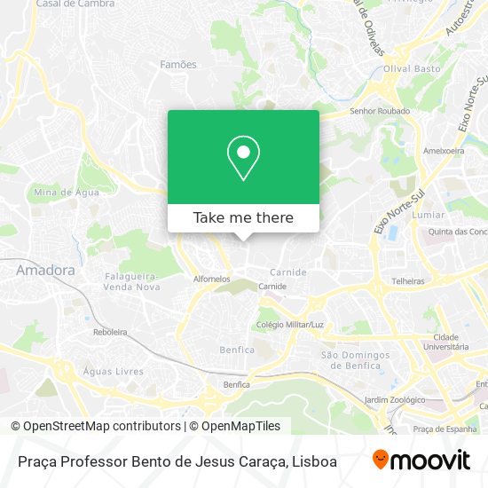 Praça Professor Bento de Jesus Caraça map