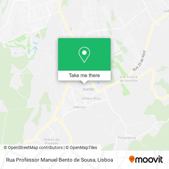 Rua Professor Manuel Bento de Sousa mapa