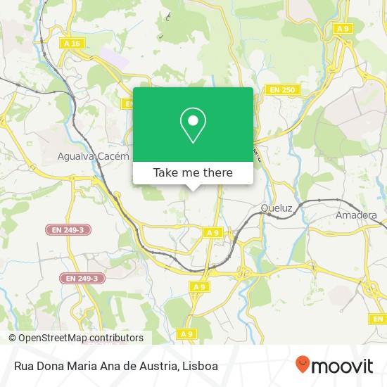 Rua Dona Maria Ana de Austria map