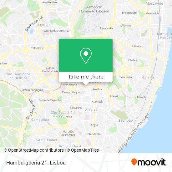 Hamburgueria 21 mapa