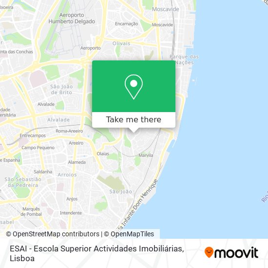 ESAI - Escola Superior Actividades Imobiliárias map