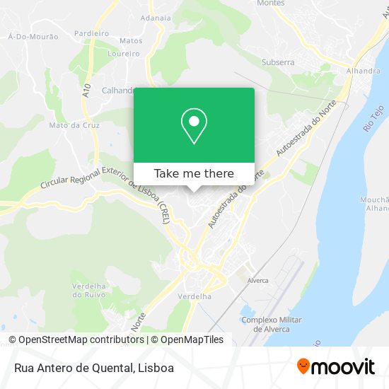 Rua Antero de Quental mapa