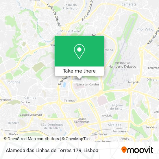 Alameda das Linhas de Torres 179 mapa
