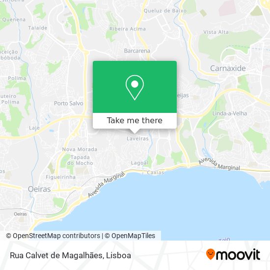 Rua Calvet de Magalhães mapa