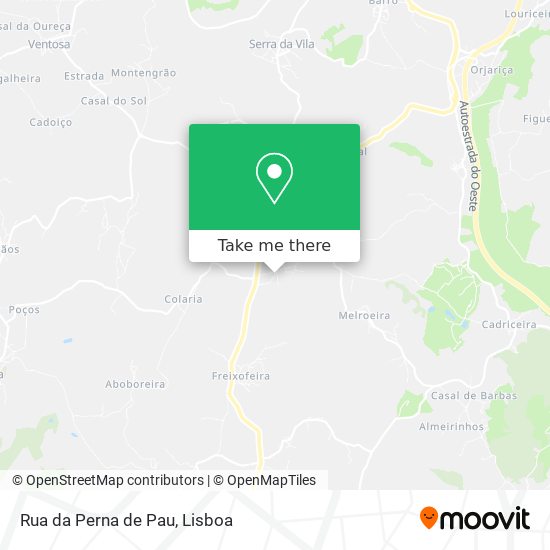 Rua da Perna de Pau mapa